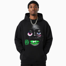 Psychedelic Trippy Face Oversized Hoodie