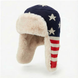 Hat with American flag design on a white background