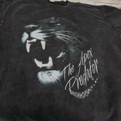 Black t-shirt with a panther graphic and &