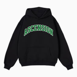 Black hoodie with &