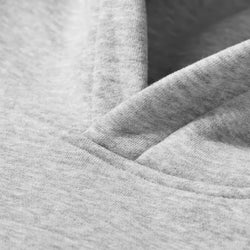 Close-up of gray fabric with a soft texture