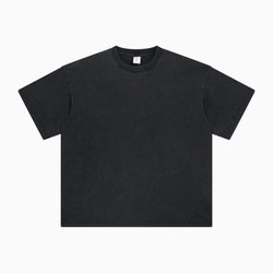Relaxed Fit Solid Dark Blank Washed T-Shirt Pitchrad 1 