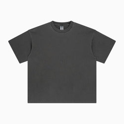 Relaxed Fit Solid Dark Blank Washed T-Shirt Pitchrad 2 