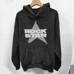Black hoodie with &