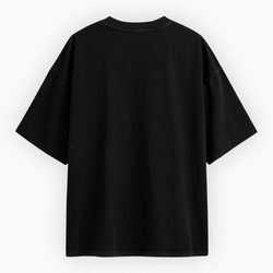 Black t-shirt on a white background