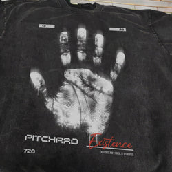 washed tee close up print