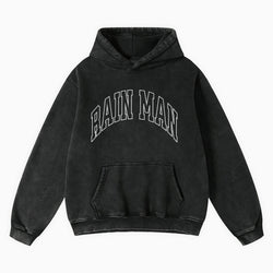 Black hoodie with &