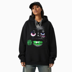 Psychedelic Trippy Face Oversized Hoodie